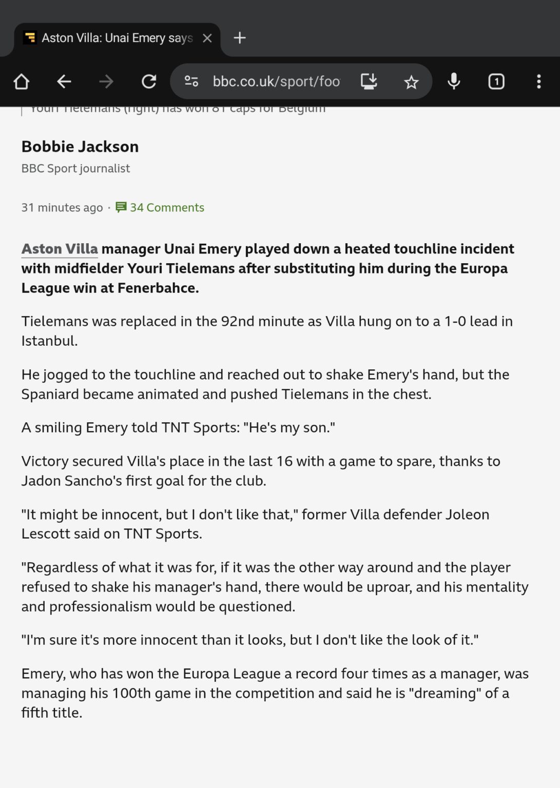 Emery, Tielemans, and Lescott