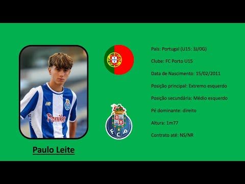 Paulo Leite (FC Porto, extremo esquerdo) vs Irlanda sub15