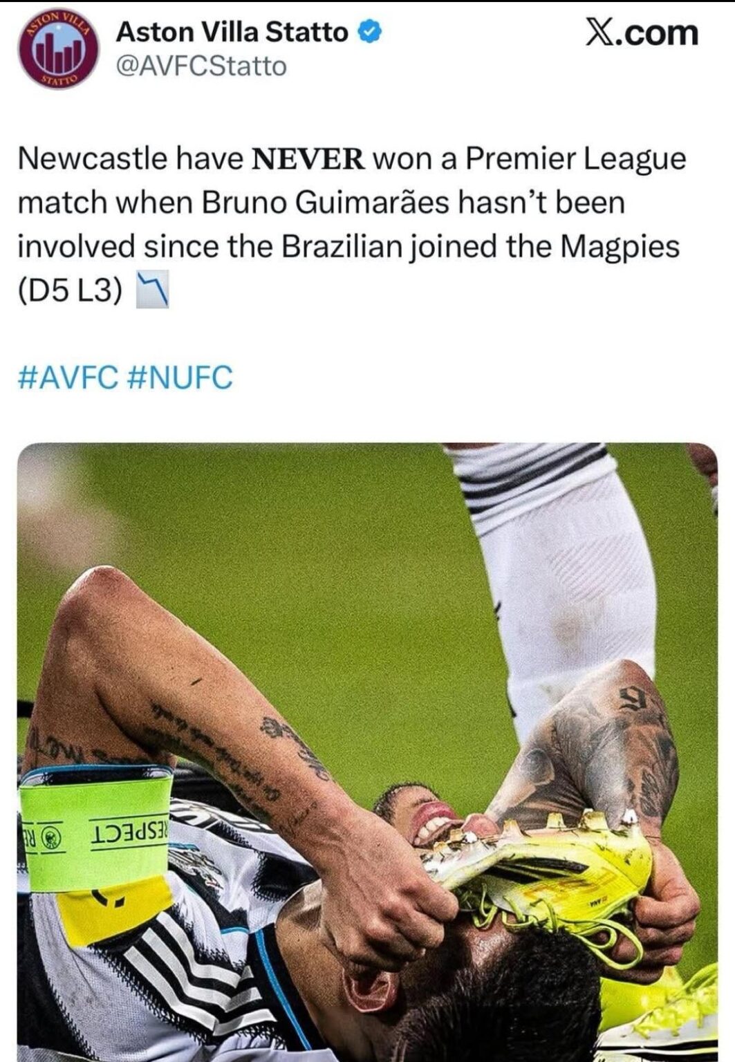 I feel like the crazier part about this is that Bruno has only missed 8 matches in the last 4 years