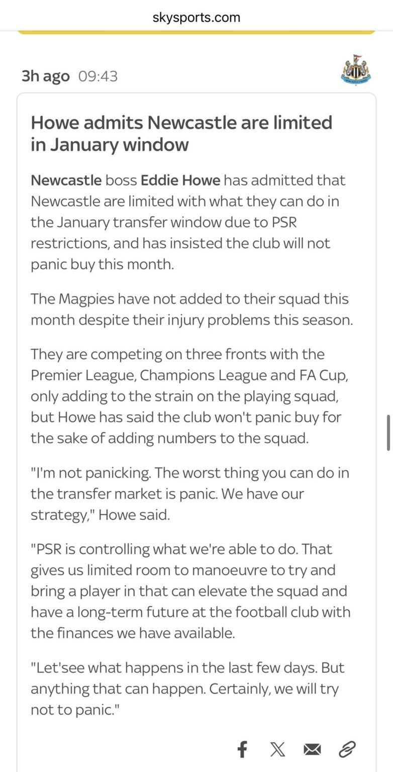 January Transfer Window