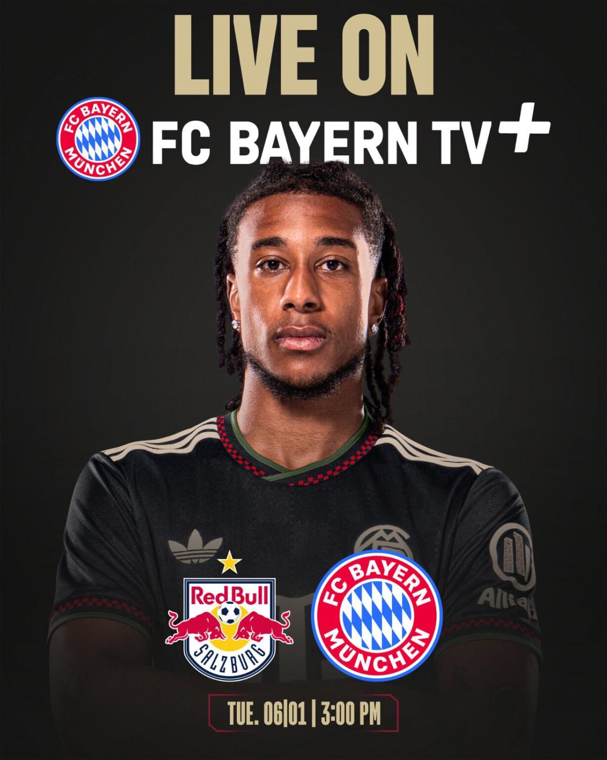 [Matchday] Don't forget our friendly against RB Salzburg today. 15:00 CET on FCBTV+