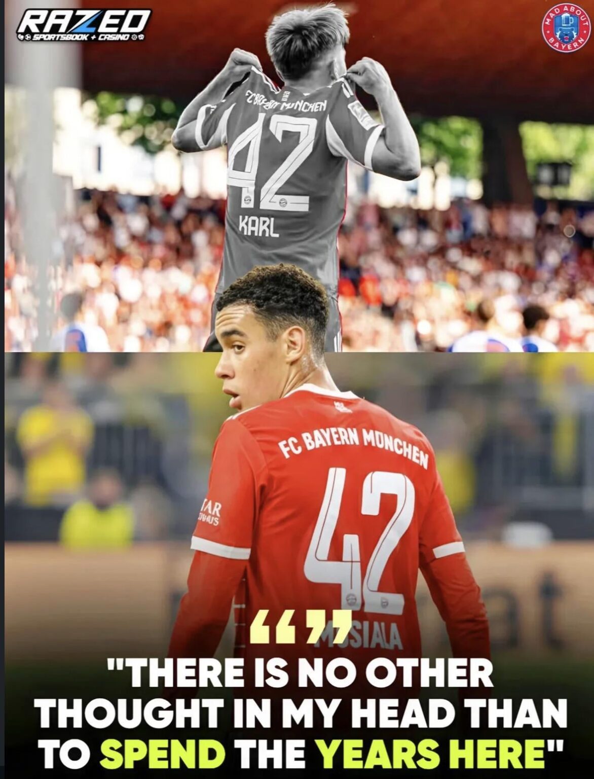 JAMAL MUSIALA IS HERE TO STAY, THE REAL #42 HAS SPOKEN