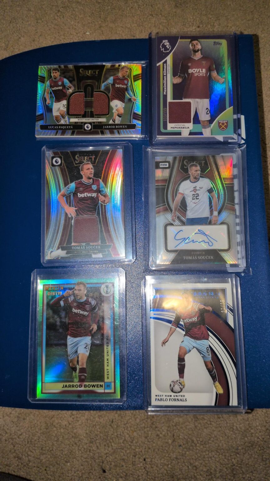 Went through my collection and got all my good West Ham/West Ham adjacent cards together
