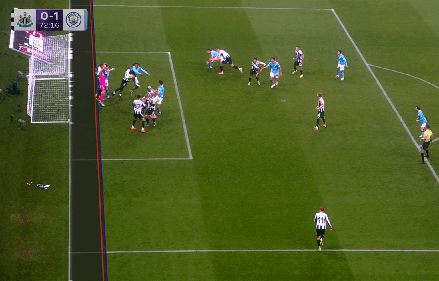 Lines werent even touching. This wasnt even close offside call. Some people dont even know offside rule, it seems. Its last man standing, not only GK