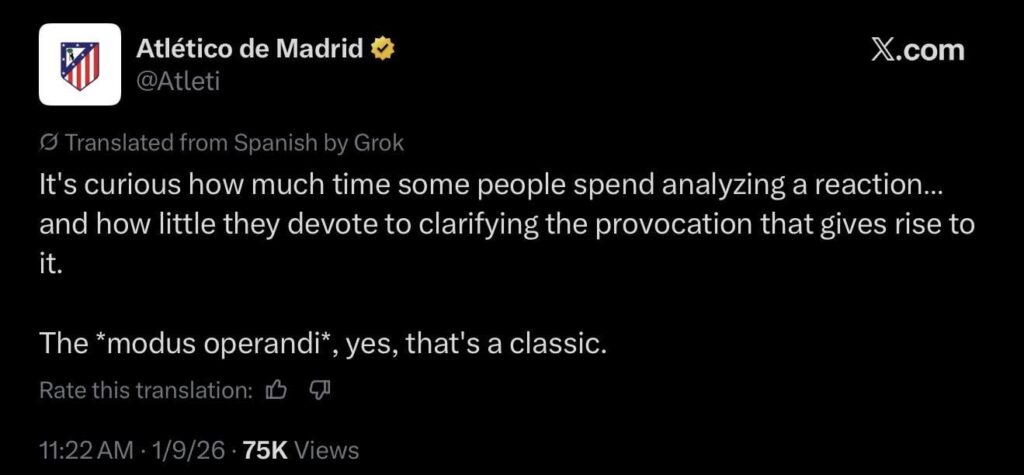 Official Atletico Account on X