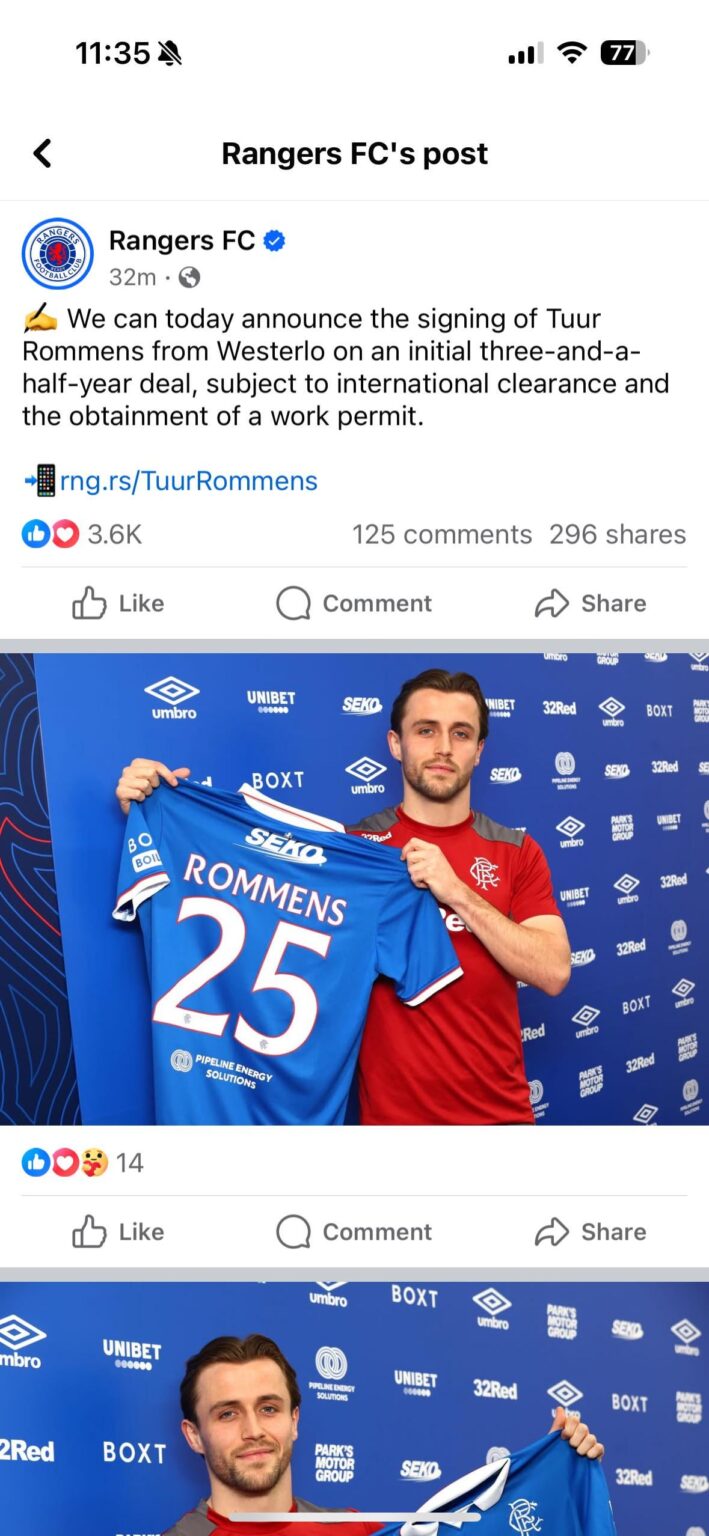 Signing confirmed