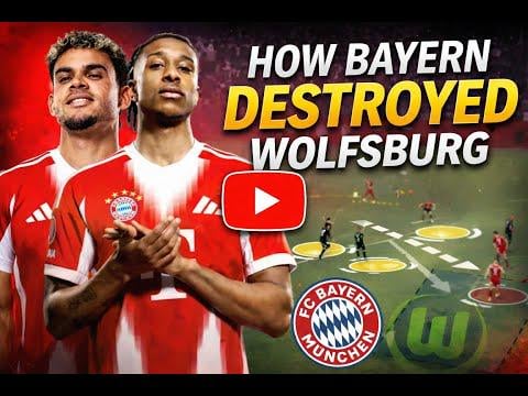 Analysis On The Different Ways Bayern’s Front Three Dominated Wolfsburg’s 4-4-2