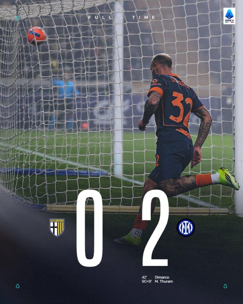 Full Time: Parma 0-2 Inter Full Time: Parma 0-2 Inter
