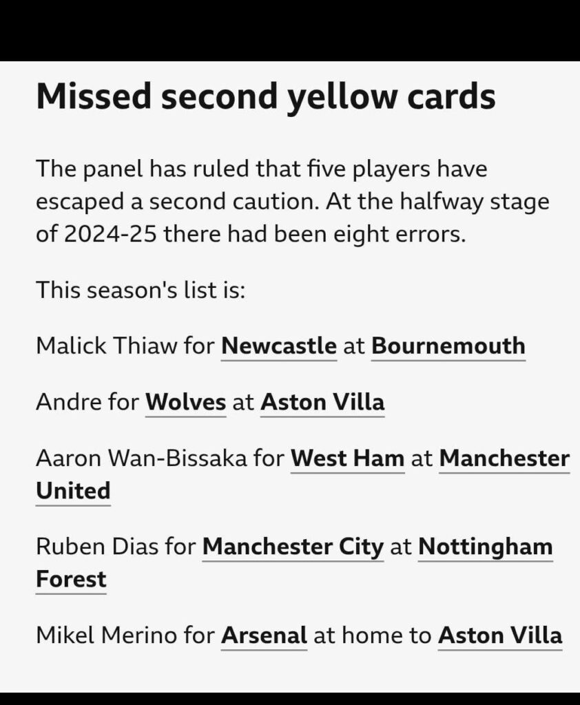 PGMOL missed second yellow cards
