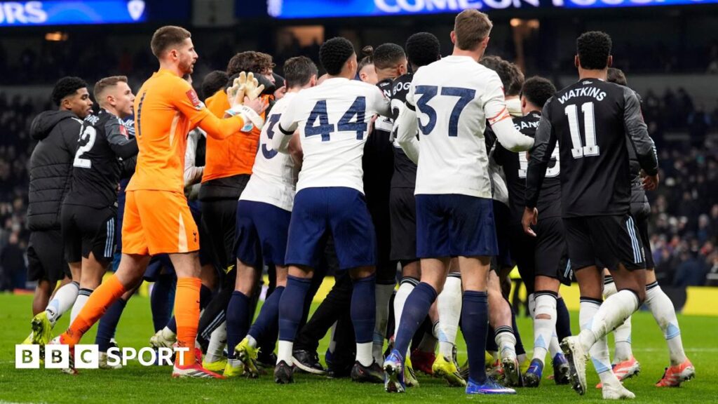 Spurs & Villa charged over melee after FA Cup game