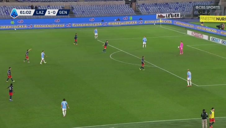 Taylor met zijn eerste goal voor Lazio