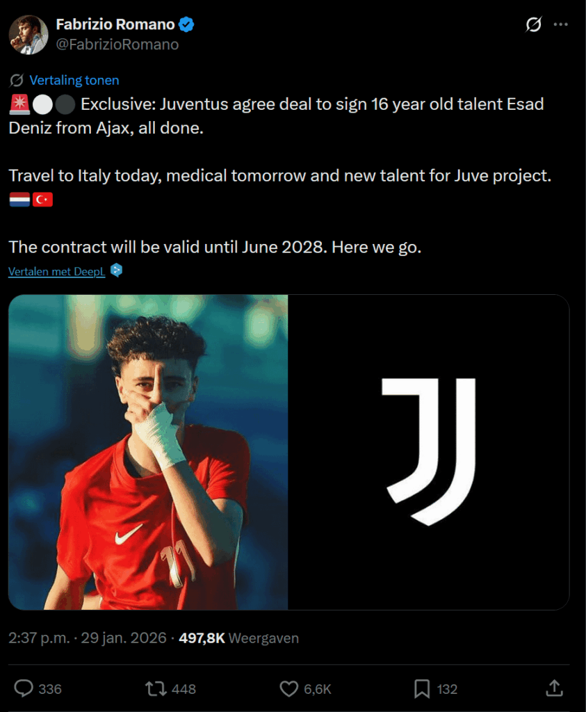Juve signs ajax talent