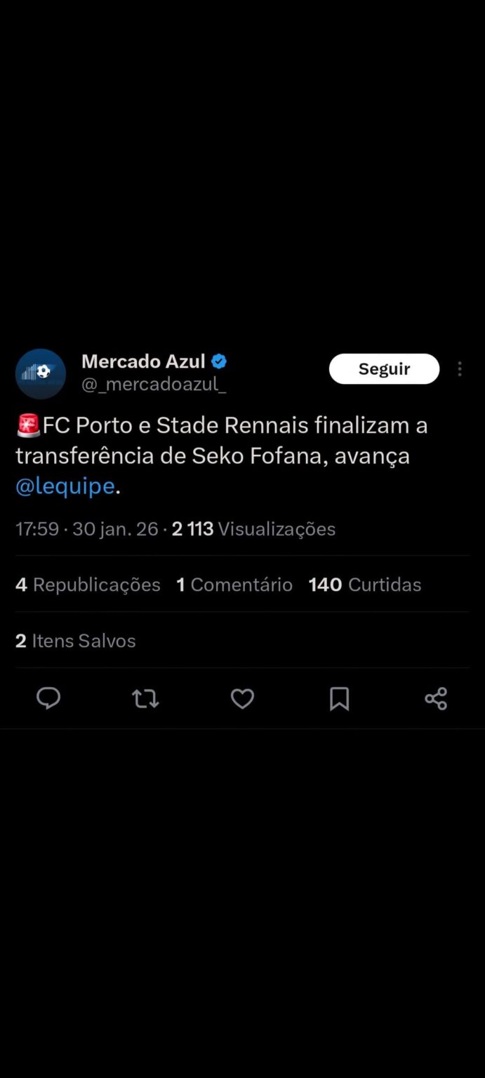 Pelos vistos Fofana vai ser o próximo
