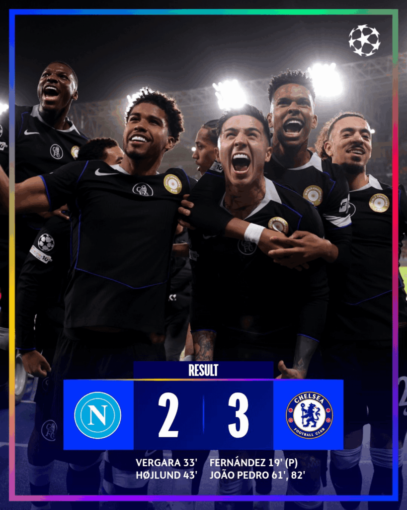 Napoli lose to Chelsea and get knocked out