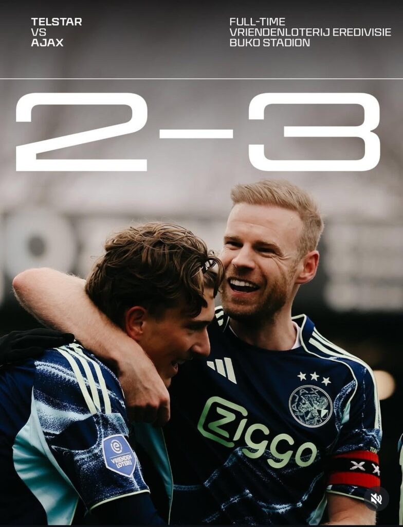 Telstar - Ajax ends in a 2-3 win