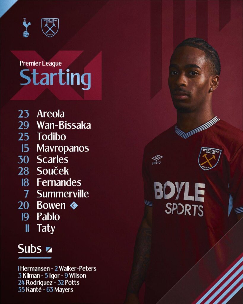 Starting lineup - Taty and Pablo both start