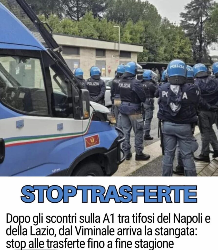 Away games banned for the Laziali & Naepolitans ❌