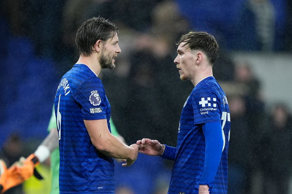 James Tarkowski and James Garner following Everton's defeat to Bournemouth