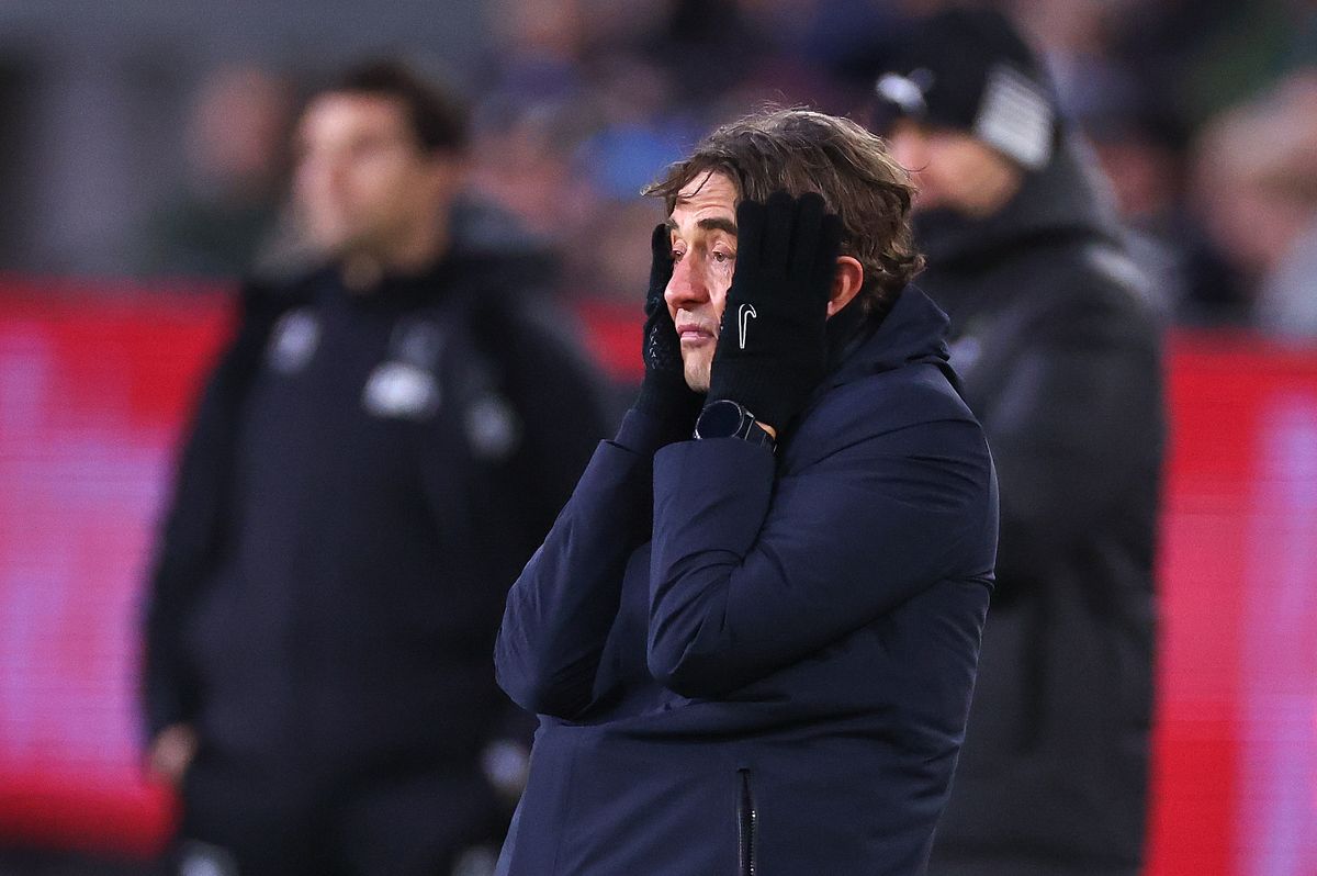 Thomas Frank during the Premier League match between Burnley and Tottenham Hotspur at Turf Moor