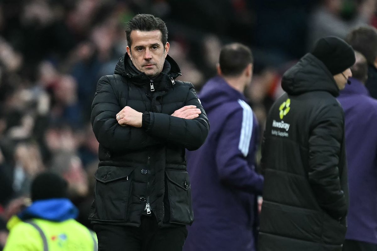 Marco Silva reacts at the end of his team's loss in the English Premier League football match between Manchester United and Fulham 