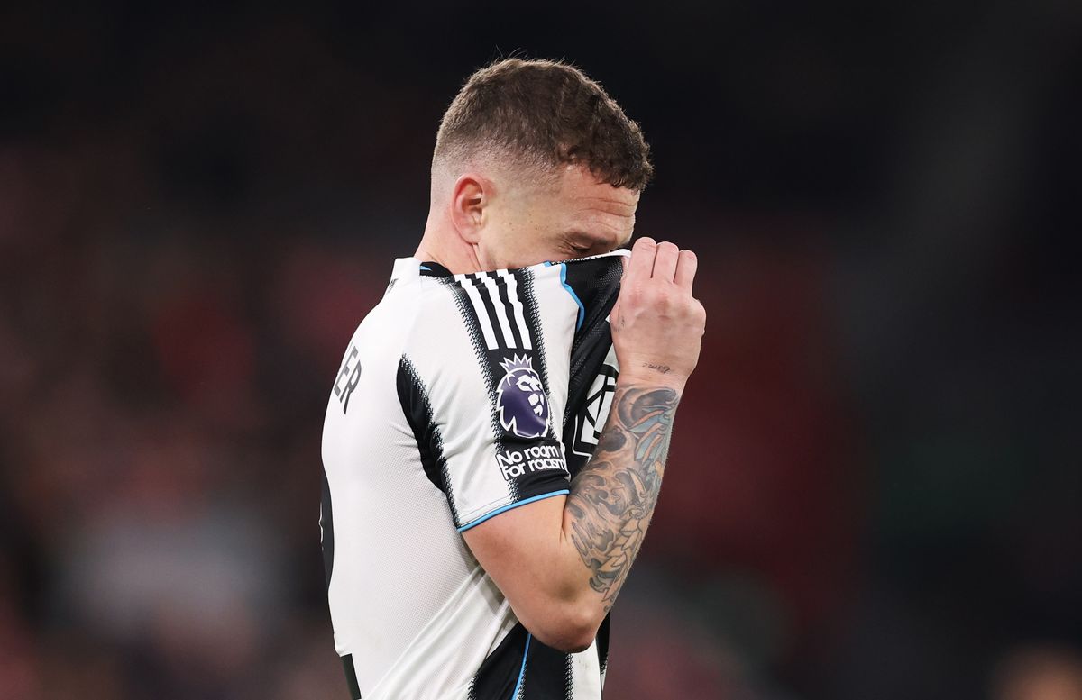 Kieran Trippier during Newcastle's loss to Liverpool