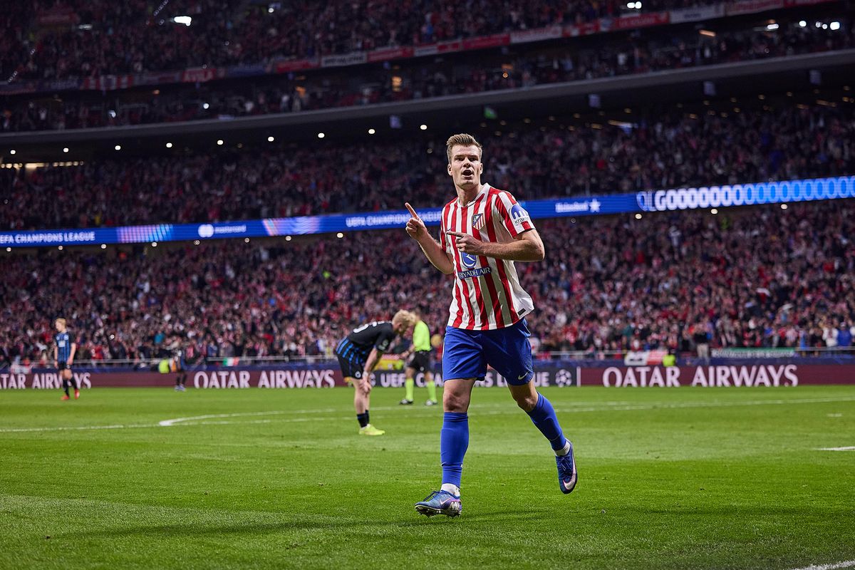 Alexander Sorloth celebrates