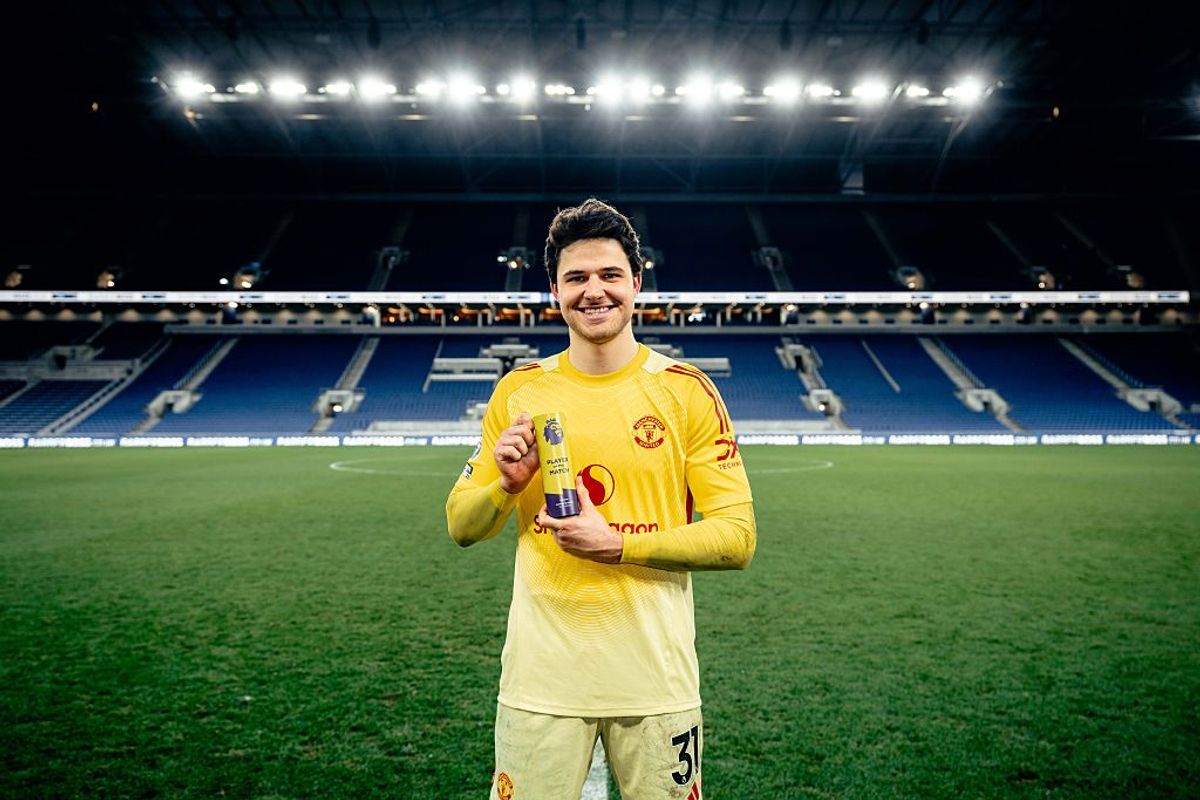 Man Utd keeper Senne Lammens was named as player of the match for his display at Everton