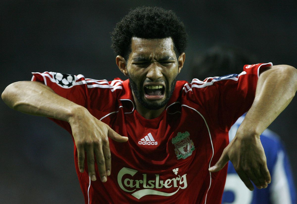 Liverpool's Jermaine Pennant reacts during the match against FC Porto during their Champions League football match Group A, at the Dragao Stadium in Porto, 18 September 2007. 