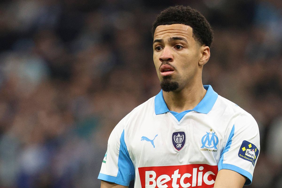MARSEILLE, FRANCE - FEBRUARY 3: Ethan Nwaneri of Olympique de Marseille in action during a French Cup match between Olympique de Marseille and Stade Rennais at Orange Velodrome on February 3, 2026 in Marseille, France. (Photo by Neal Simpson/Sportsphoto/Allstar via Getty Images)