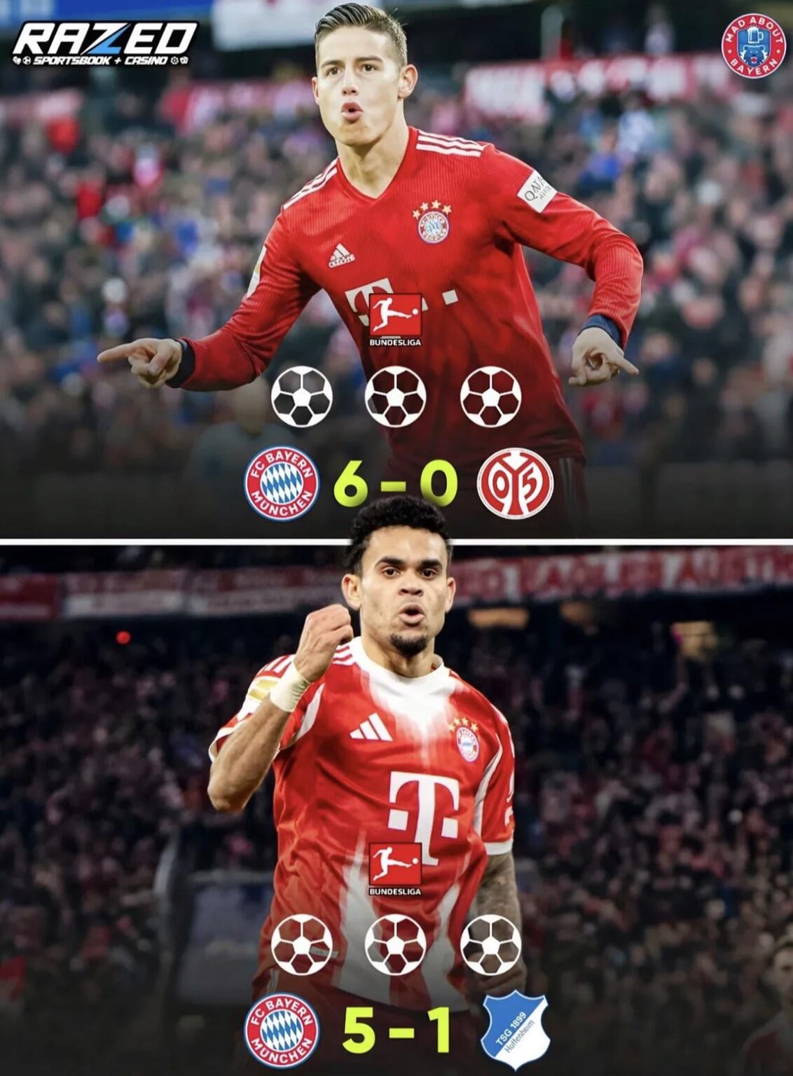 LUIS DIAZ JOINS JAMES, COLUMBIAN HISTORY IN THE BUNDESLIGA