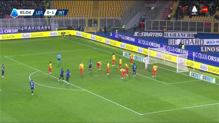 Lecce 0 - [2] Inter - Manuel Akanji 82‎'‎