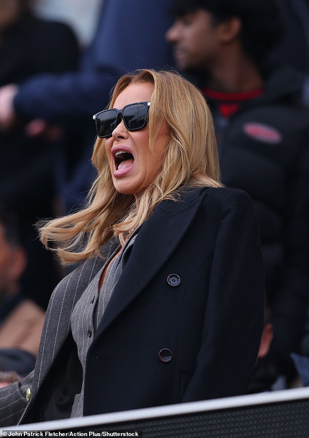 Cheering on the Liverpool-based club, the presenter, 54, shouted from the stands at Craven Cottage Stadium in London