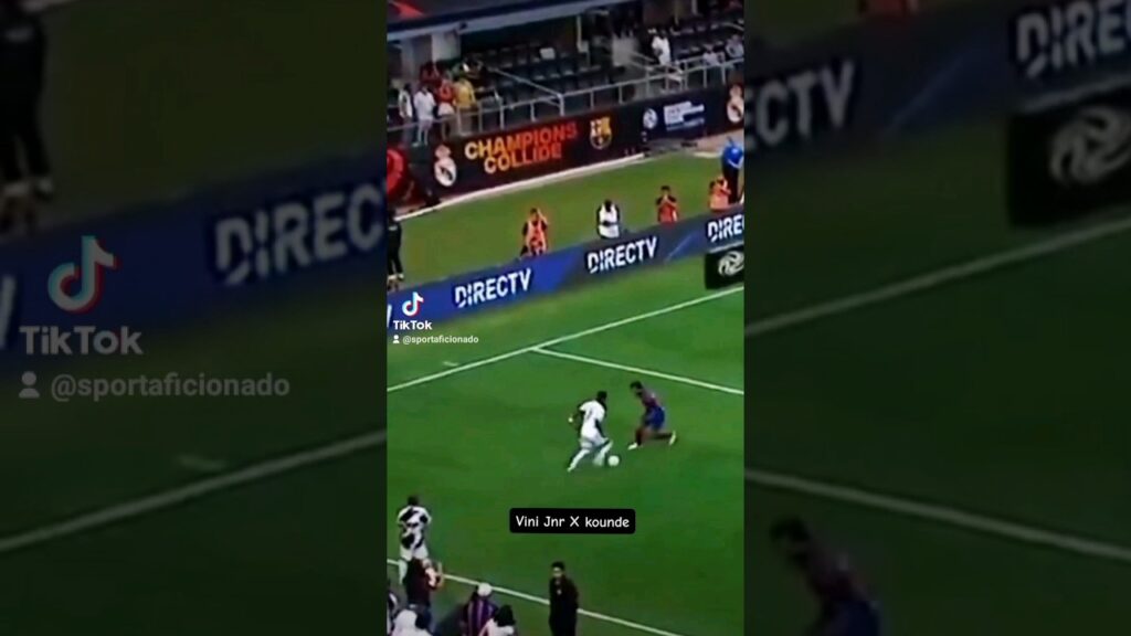 Vinicius Jnr dribbles past Jules Kounde | Barcelona vs Real Madrid | El clasico highlights | USA2023