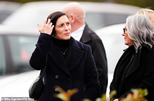 Vicky McClure was among the mourners for John Robertson at his funeral on Friday