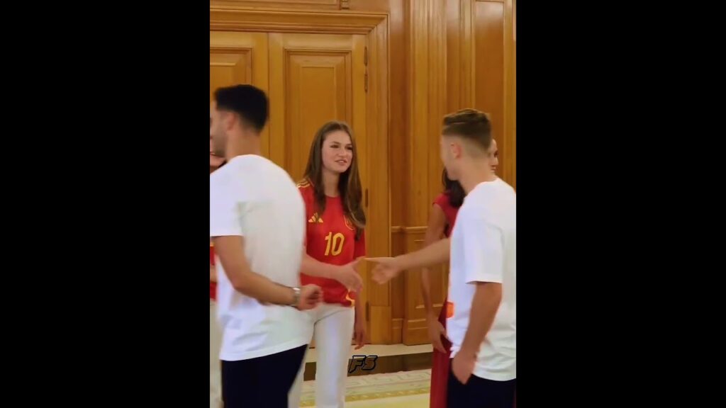 Spain Team Meet Royal Family 🥶🔥☠️||#spain #gavi #leonor #shorts