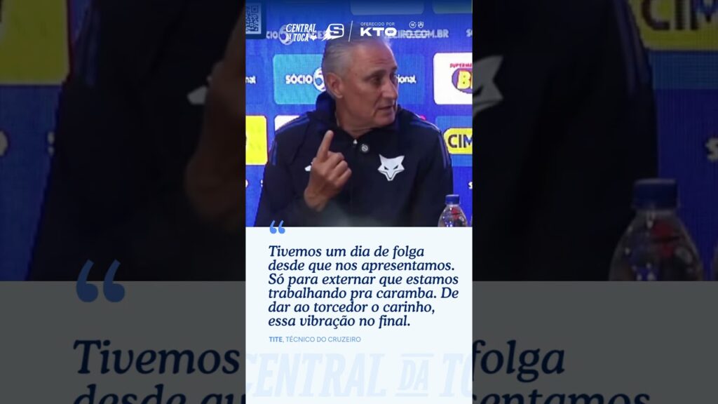 TITE RECONHECE OSCILAÇÃO E PEDE APOIO DA TORCIDA DO CRUZEIRO