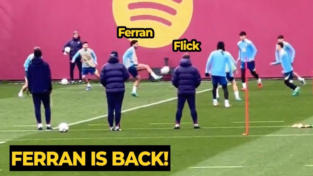 Ferran Torres skills SHOCKS Hansi Flick as he RETURNS to training today ahead of Copenhagen
