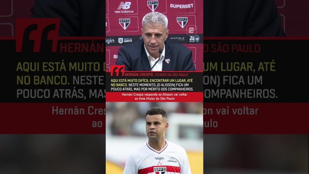 XIII! ALISSON CARTA FORA DO BARALHO NO SÃO PAULO? 🤯😳😳 CRESPO RESPONDE!
