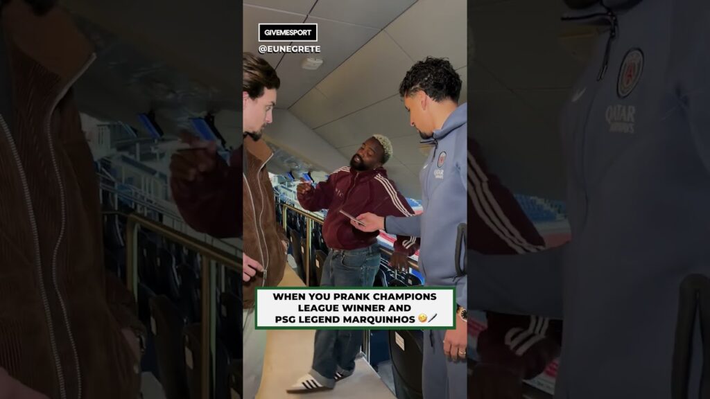 PSG legend Marquinhos gets PRANKED! 🤣 #psg #prank