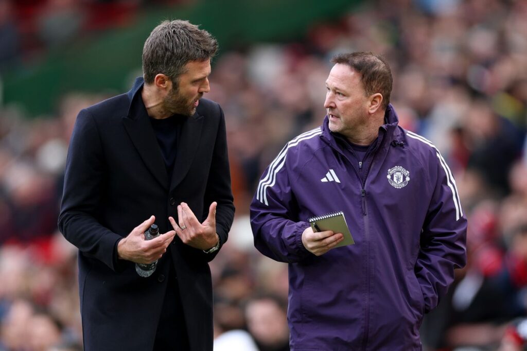 Michael Carrick and Steve Holland