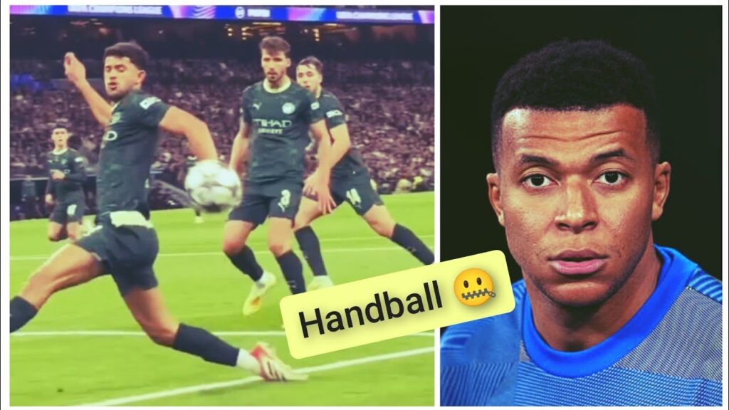 Matheus Nunes touched the handball during the match against Real Madrid.