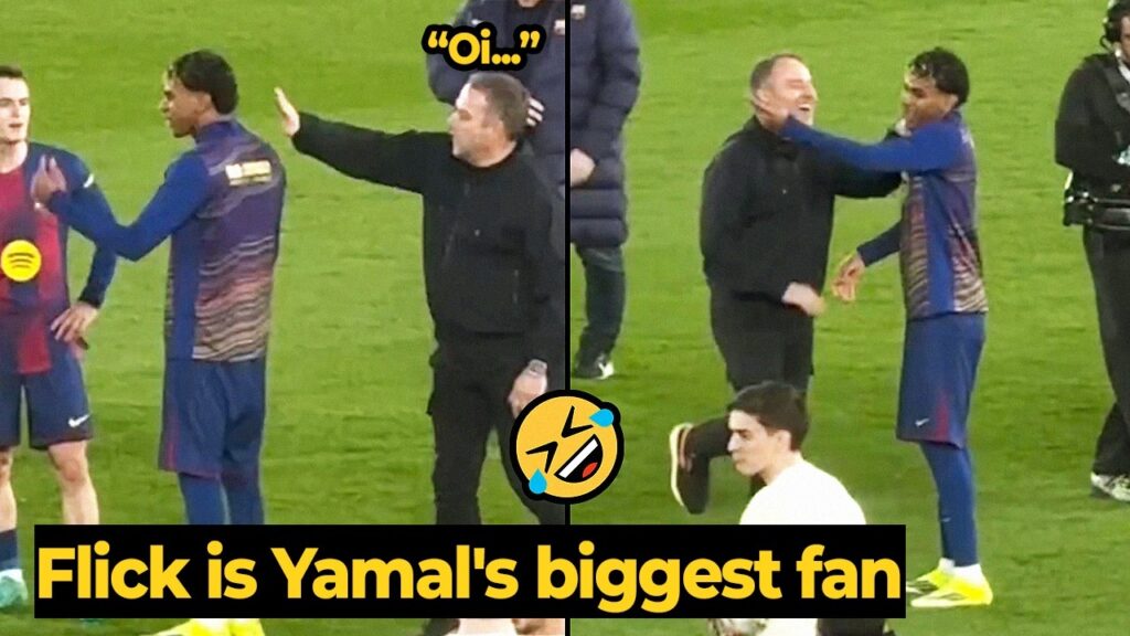 Hansi flick DID THIS to Lamine Yamal after the match against Mallorca