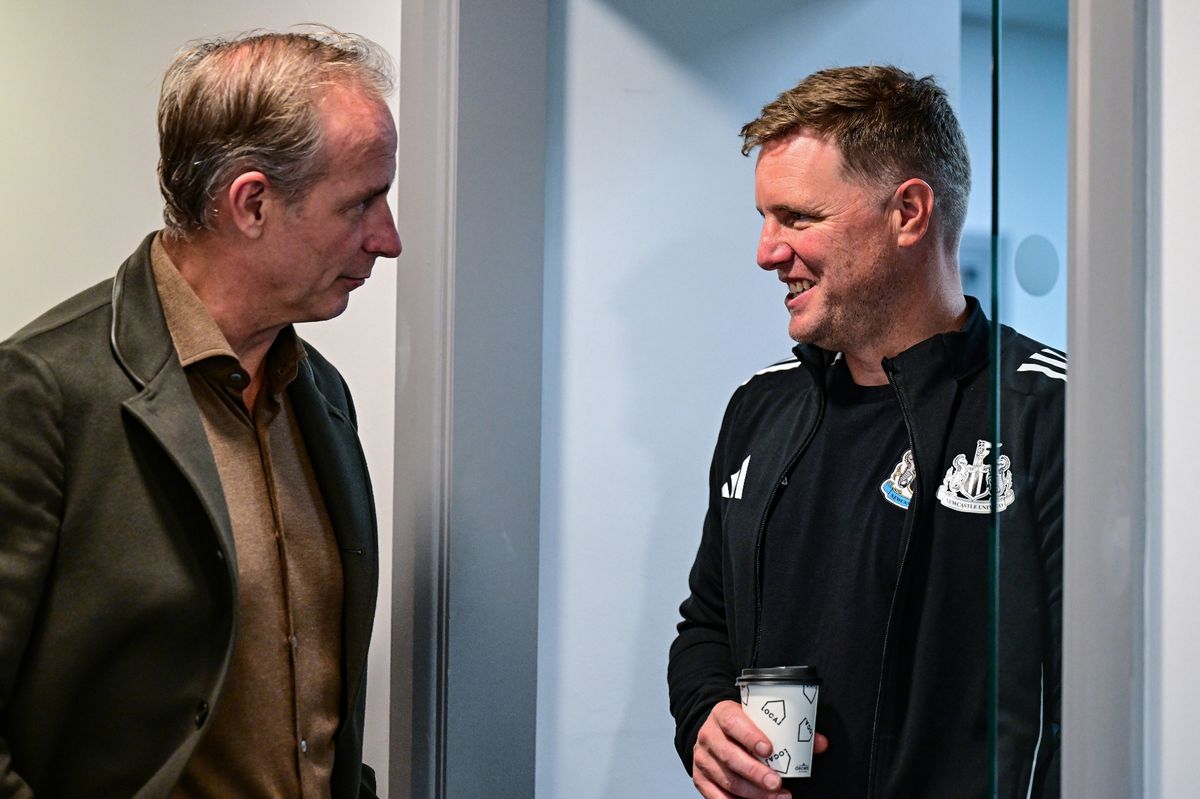 Newcastle United CEO David Hopkinson and head coach Eddie Howe
