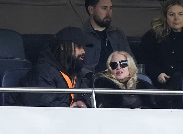 Madonna during the match 