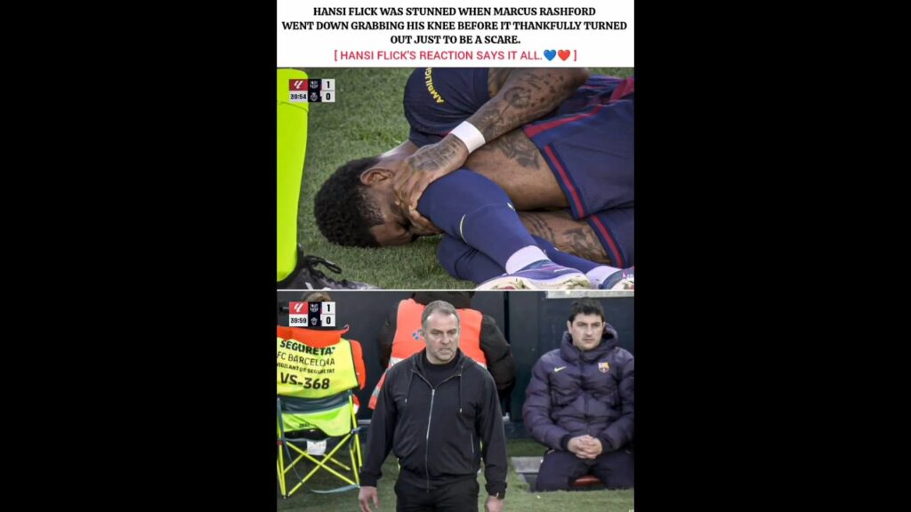 That reaction says everything❤️‍🩹🥹#football #marcusrashford #hansiflick #viral#shorts#barcelona#edit