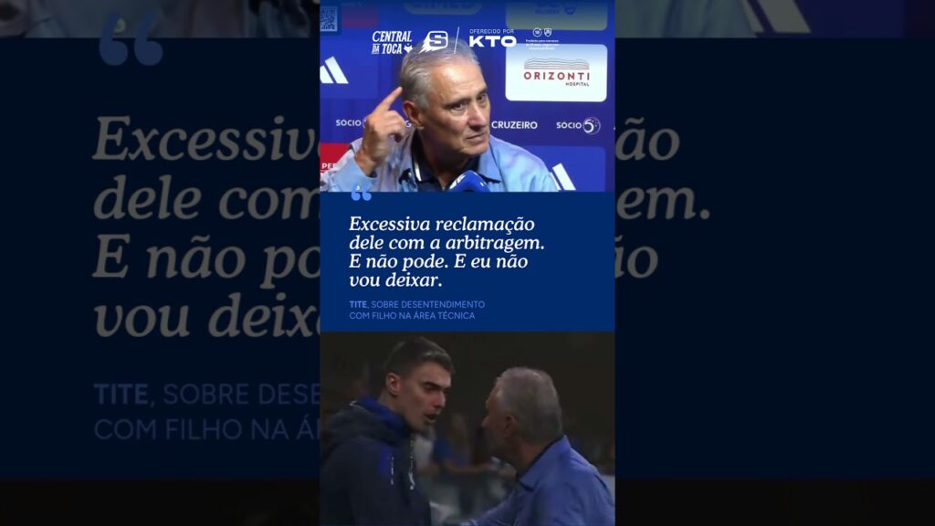 TITE EXPLICA DISCUSSÃO COM O FILHO MATHEUS BACHI NO BANCO DE RESERVAS TITE EXPLICA DISCUSSÃO COM O FILHO MATHEUS BACHI NO BANCO DE RESERVAS