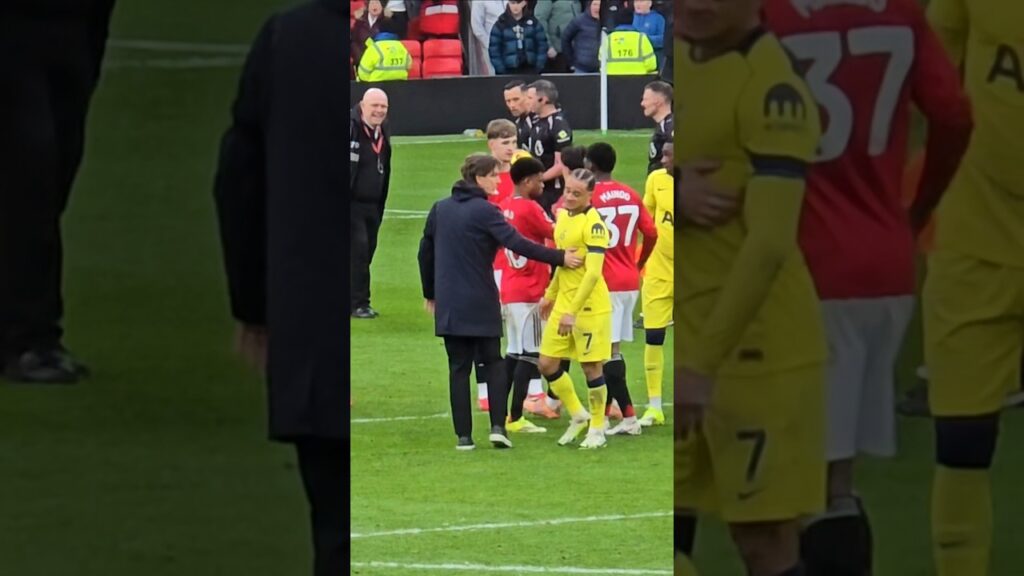 XAVI SIMONS HAS WORDS WITH BOSS THOMAS FRANK POST-MATCH: Man Utd 2-0 Tottenham