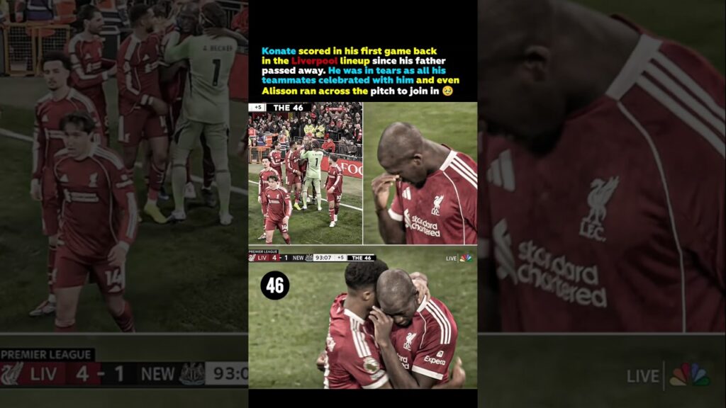 An Emotional Night for Ibrahima Konate at Liverpool #konate #liverpoolvsnewcastle #premierleague