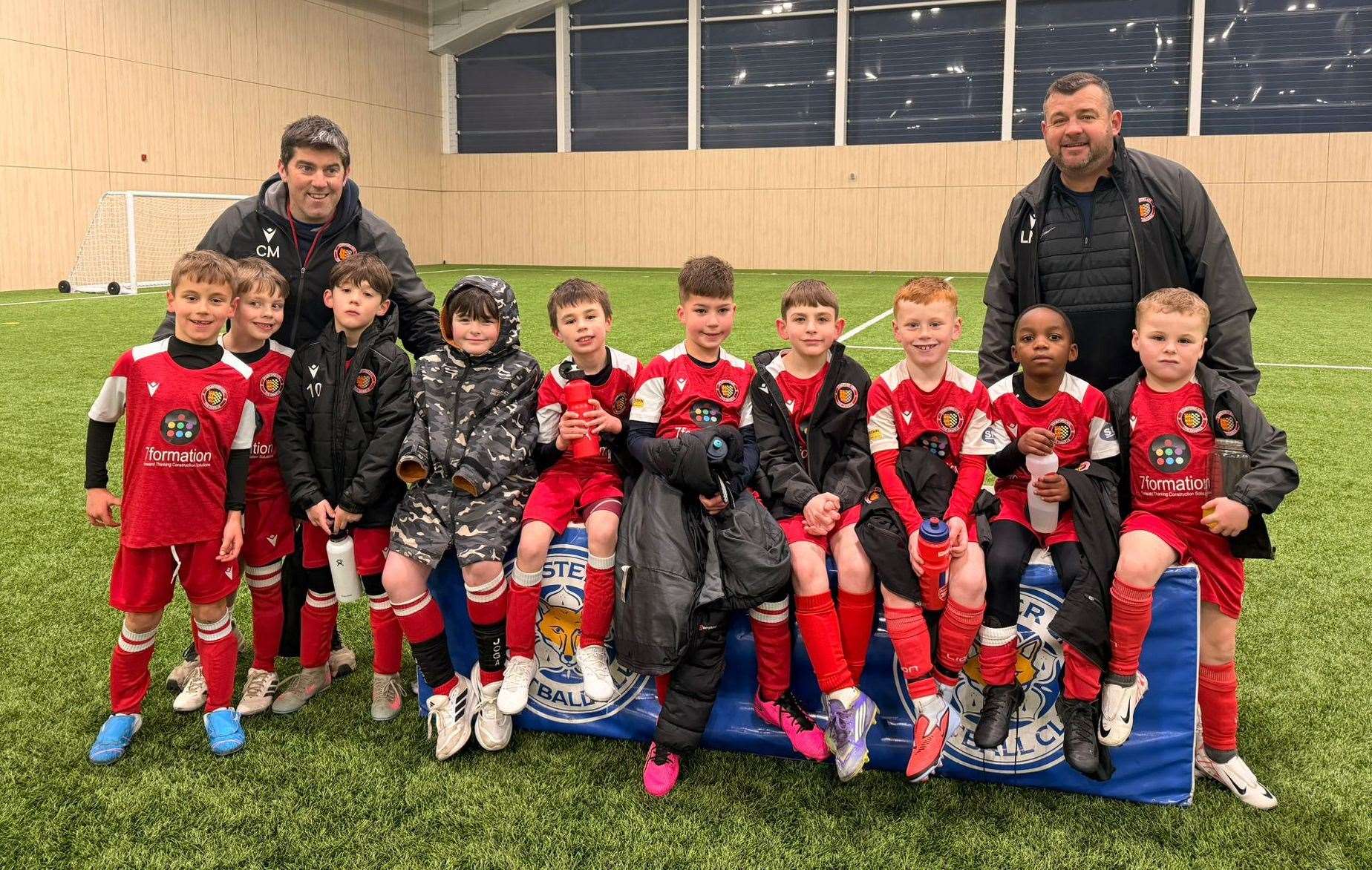 Stamford AFC's Young Daniels Under 8s Red at Leicester City.