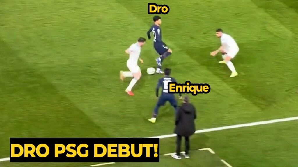 Luis Enrique’s reaction to Dro Fernández’s PSG DEBUT last night